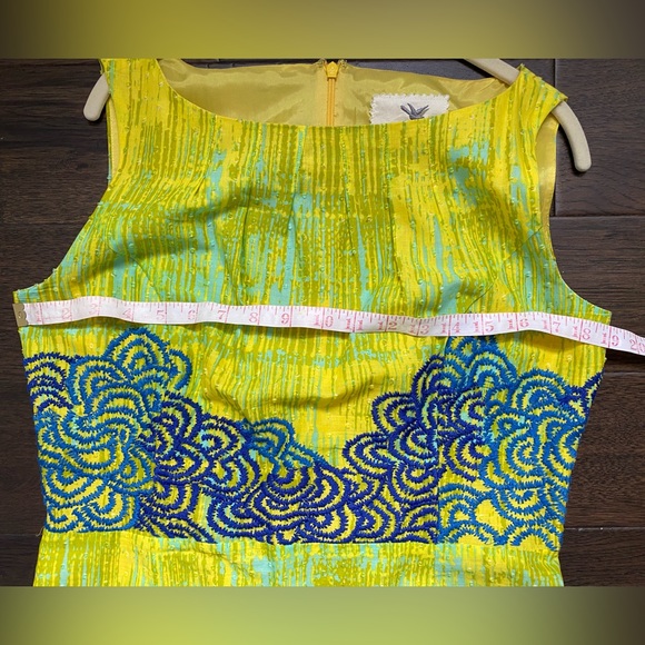 Anthropologie Tabitha Azure Scroll dress EUC 8 - Picture 4 of 4